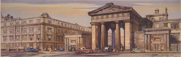 Carriage print of Euston Station London as it was in 1950.