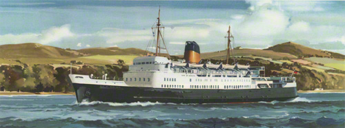 Carriage print of the TSS Duke of Lancaster railway passenger ferry in the 60's
