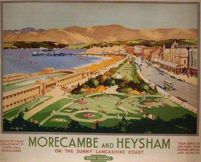Morecambe and Heysham railway poster