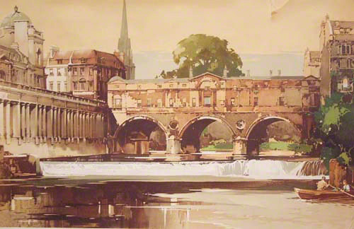 Commercial painting example from a railway poster illustrating the overview