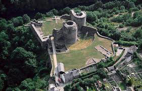 Arial view of Cilgerran castle 