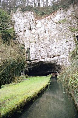 River Axe emerging from Wookey Hole Caves
