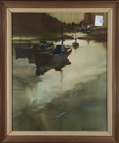 Boats in a pond.