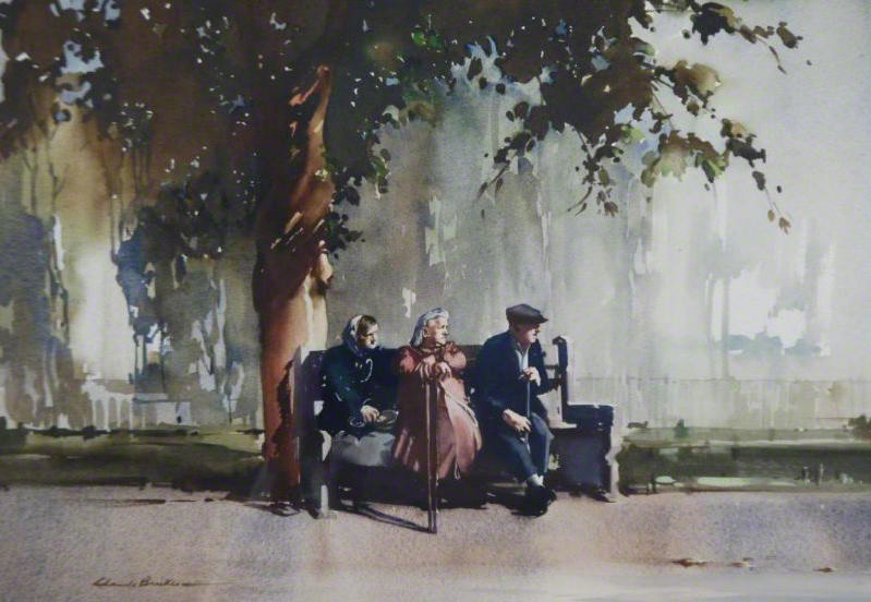 The Shade of a Summer Day water colour by Claude Henry Buckle